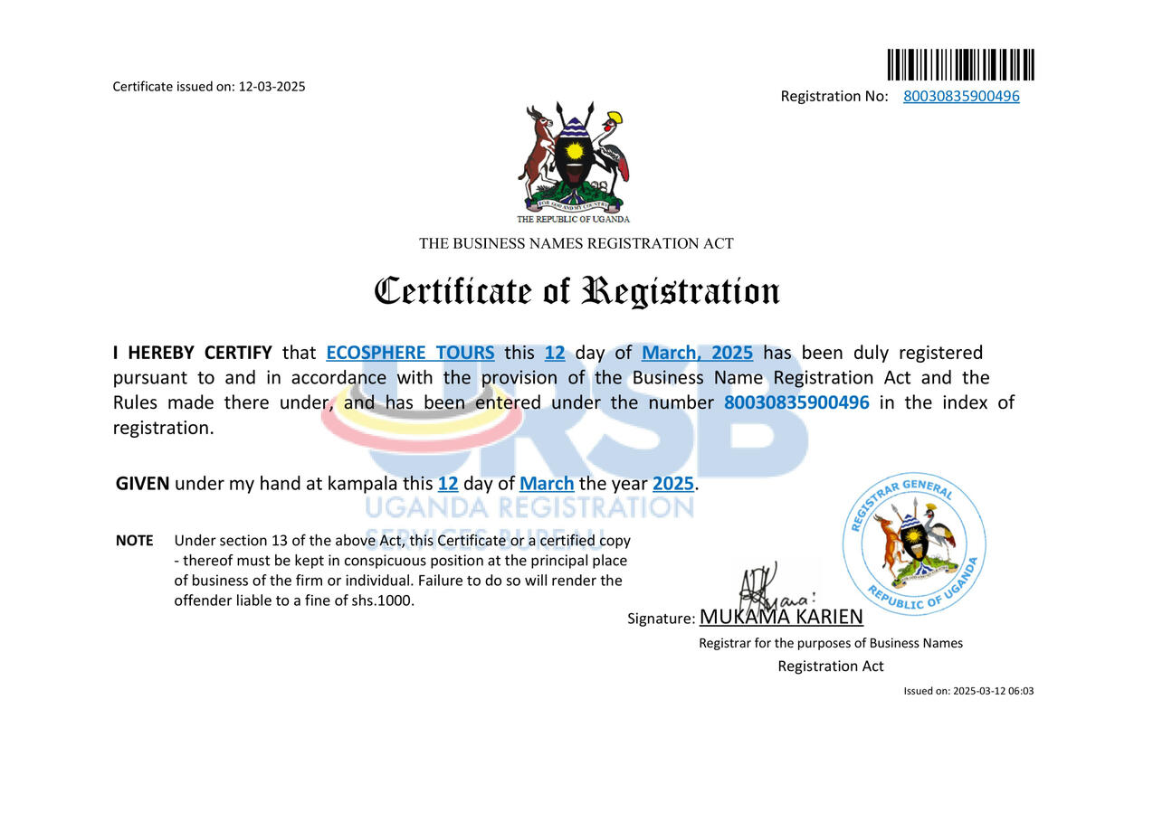 Certificate of Registration