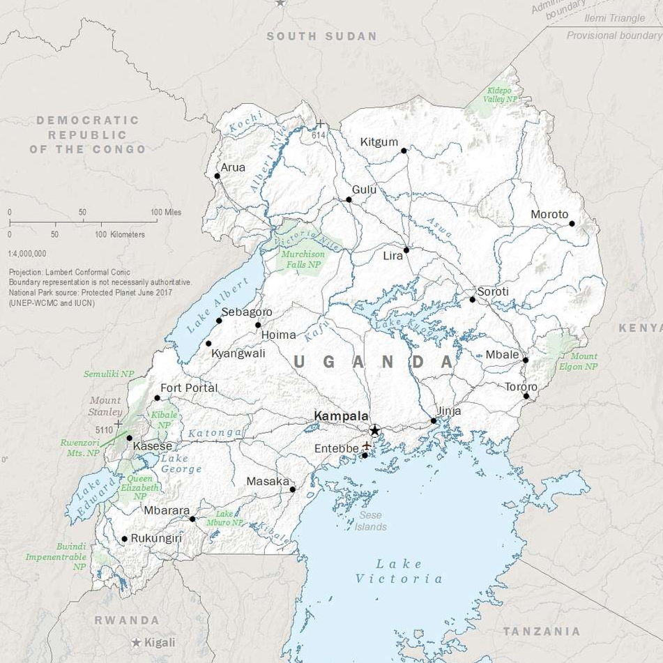 Map of Uganda Map of Uganda